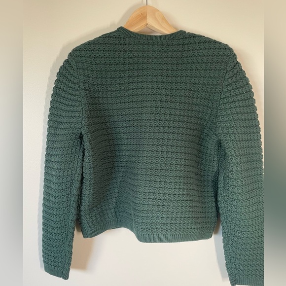 NEW Ba&sh Bash Gaspard Tweed Cardigan Jacket Vertbouteille Dark Green | sz 2 / M - Picture 7 of 12